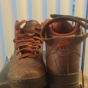 Nike Brown High-Top Sneakers with Classic Design
